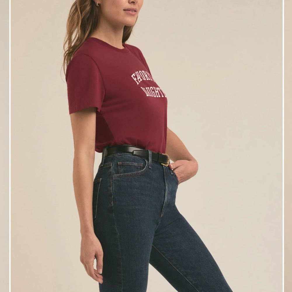 Favorite Daughter Maroon Graphic Crewneck Short Sleeve Tee